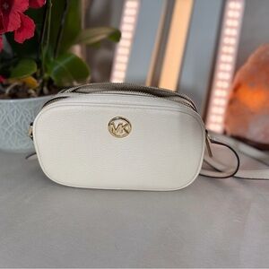 MK Michael Kors Ivory Beige Cream Crossbody Bag